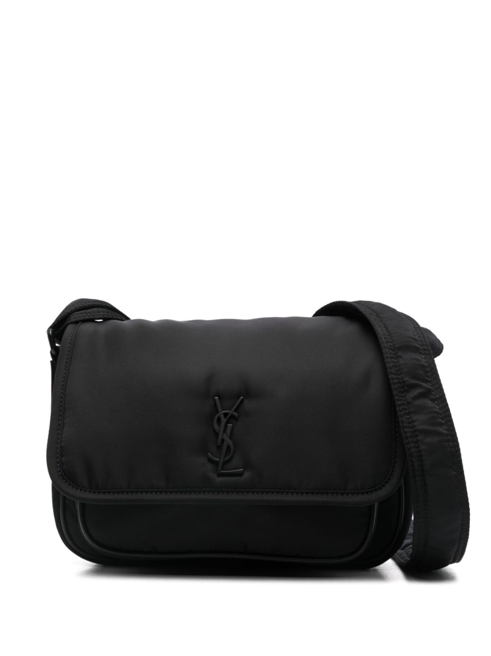 Saint Laurent Kleine Niki Kuriertasche mit Logo-Schild - Schwarz von Saint Laurent