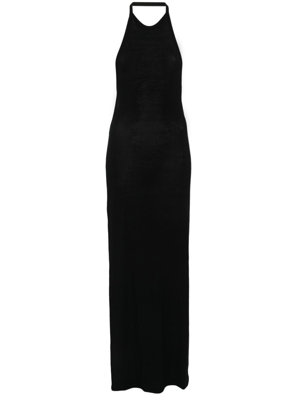 Saint Laurent Maxikleid mit Neckholder - Schwarz von Saint Laurent