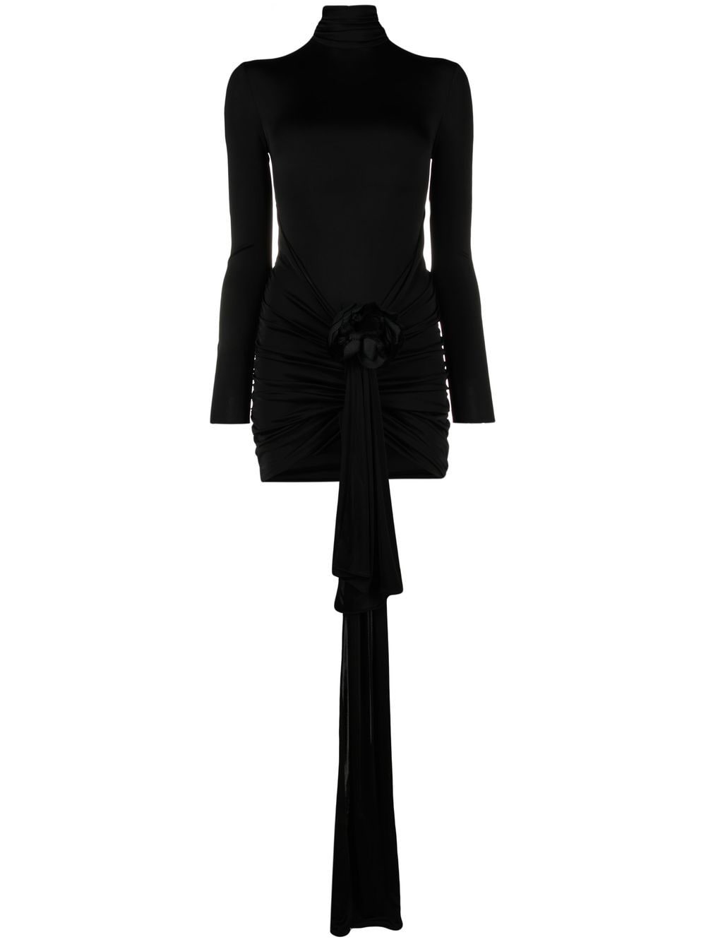 Saint Laurent Minikleid mit Rosenapplikation - Schwarz von Saint Laurent