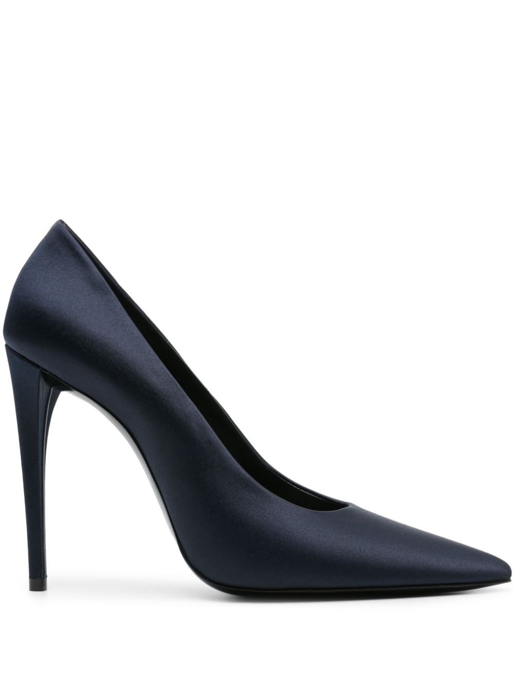 Saint Laurent Monceau Satin-Pumps 110mm - Blau von Saint Laurent