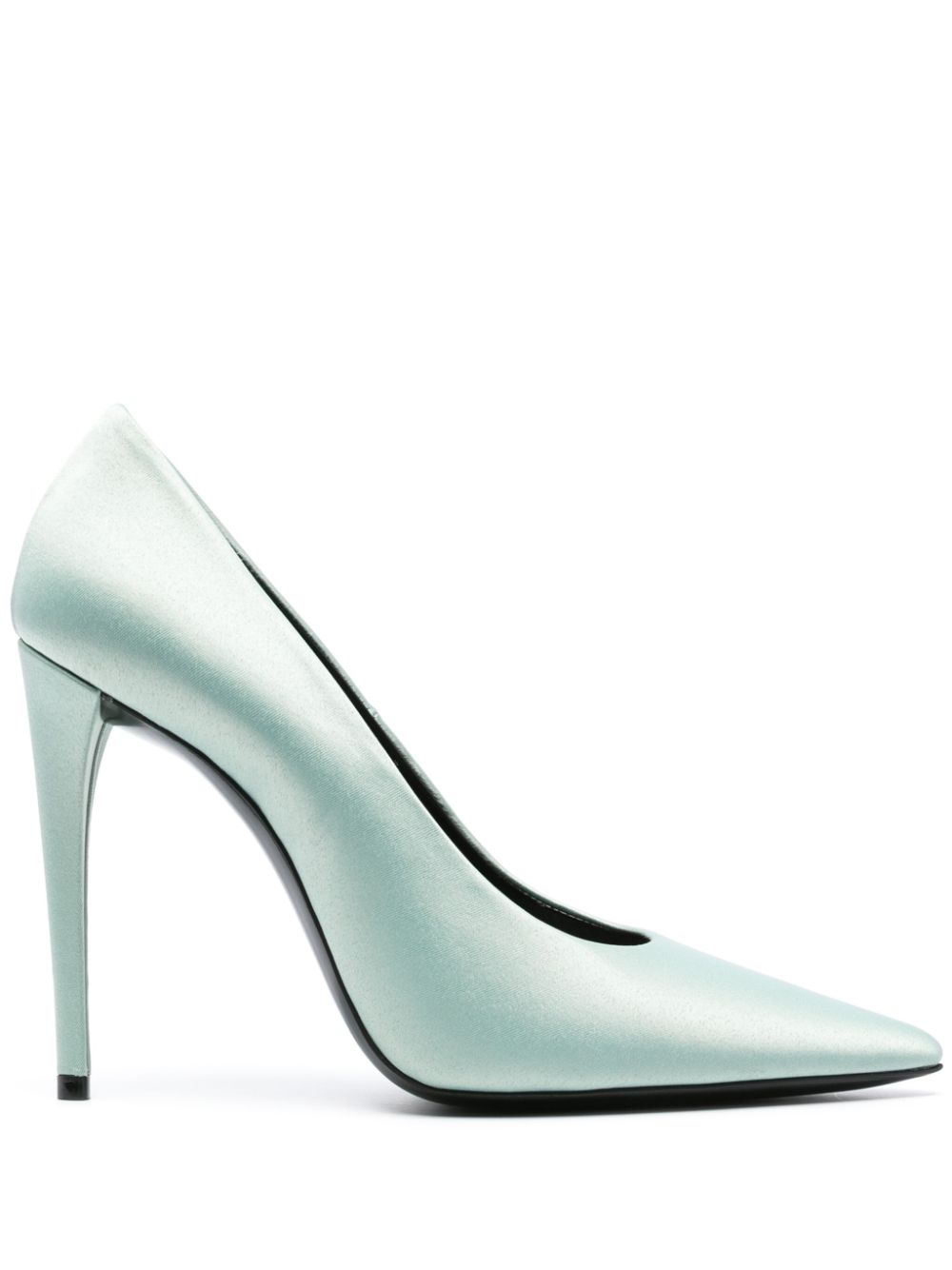 Saint Laurent Monceau Satin-Pumps 115mm - Blau von Saint Laurent