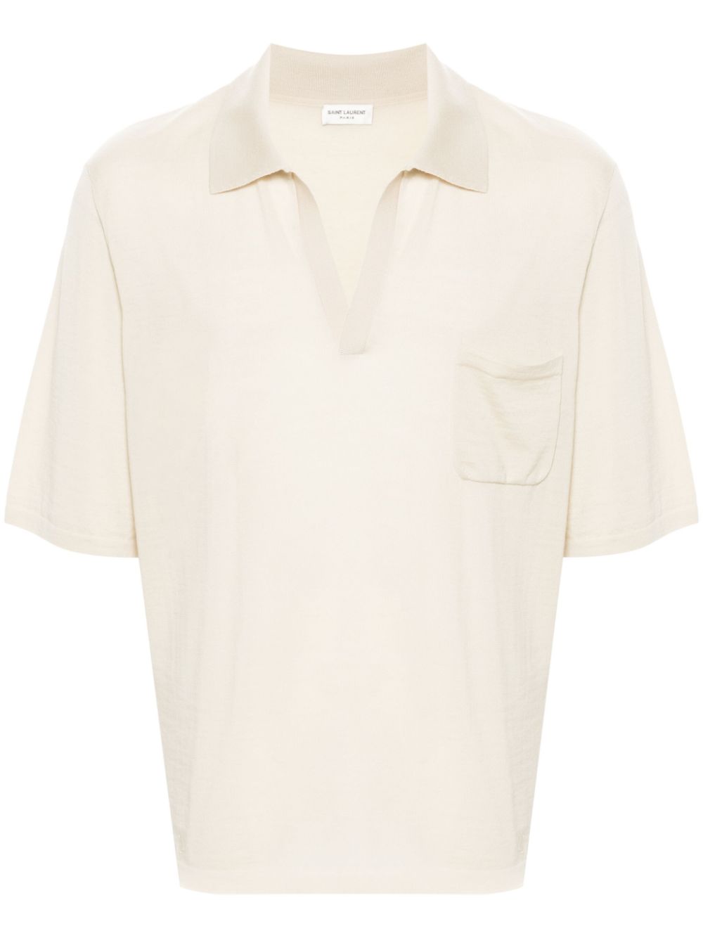 Saint Laurent Poloshirt mit Cassandre-Stickerei - Nude von Saint Laurent