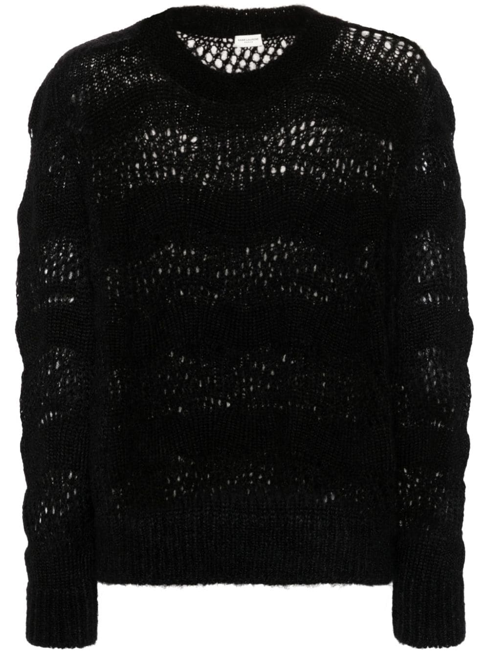 Saint Laurent Pullover mit Lochstrickmuster - Schwarz von Saint Laurent