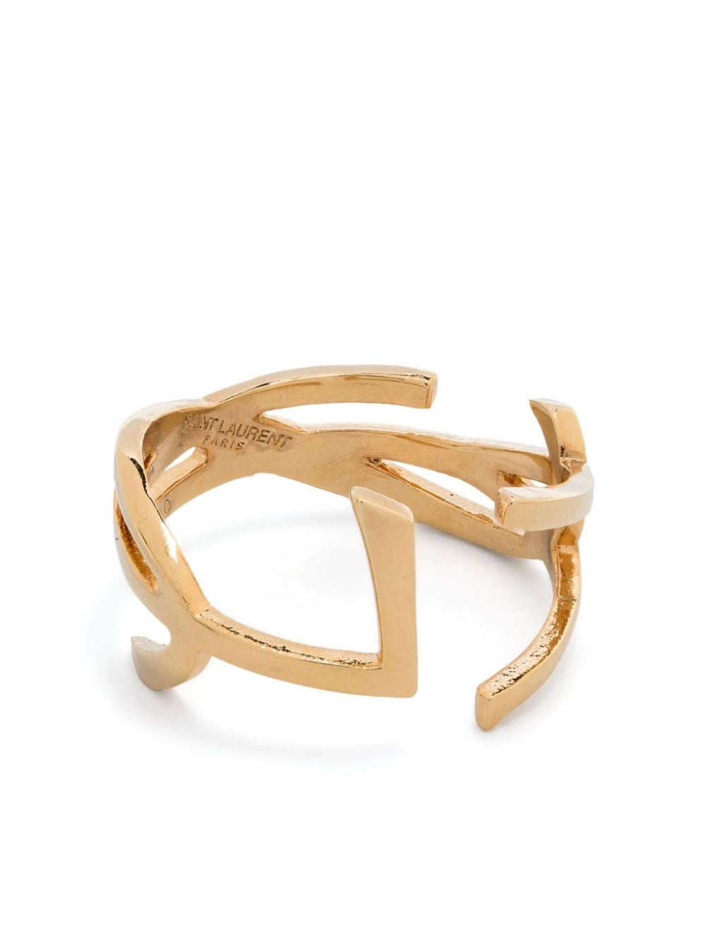 Saint Laurent Ring mit Logo-Schild - Gold von Saint Laurent