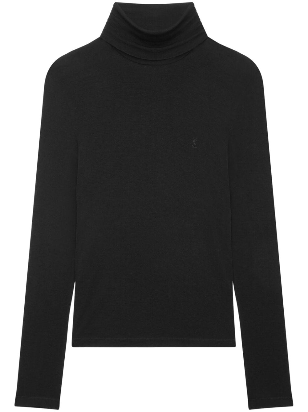 Saint Laurent Rollkragenpullover mit Cassandre-Stickerei - Schwarz von Saint Laurent