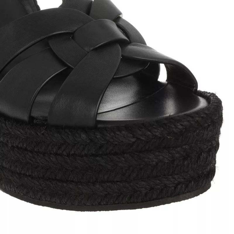 Saint Laurent Sandalen & Sandaletten - Tribute Wedge Espadrilles - Gr. 41 (EU) - in Schwarz - für Damen von Saint Laurent