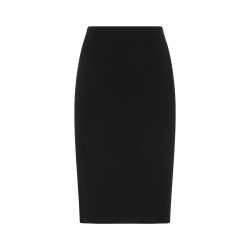 Saint Laurent Schwarzer Stretch-wollbleistiftrock von Saint Laurent