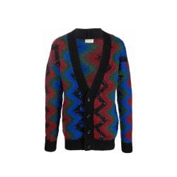 Saint Laurent Schwarzer Wollmischung Pailletten-cardigan von Saint Laurent