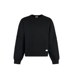 Saint Laurent Schwarzes Baumwoll-logo-sweatshirt von Saint Laurent