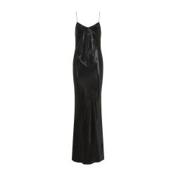Saint Laurent Schwarzes Langkleid Aus Seidenmix - Damen Abendmode von Saint Laurent