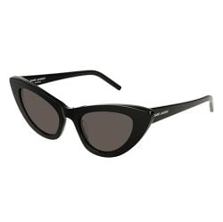 Saint Laurent Sl 213 Lily Schwarze Acetat-sonnenbrille - Western Fit von Saint Laurent