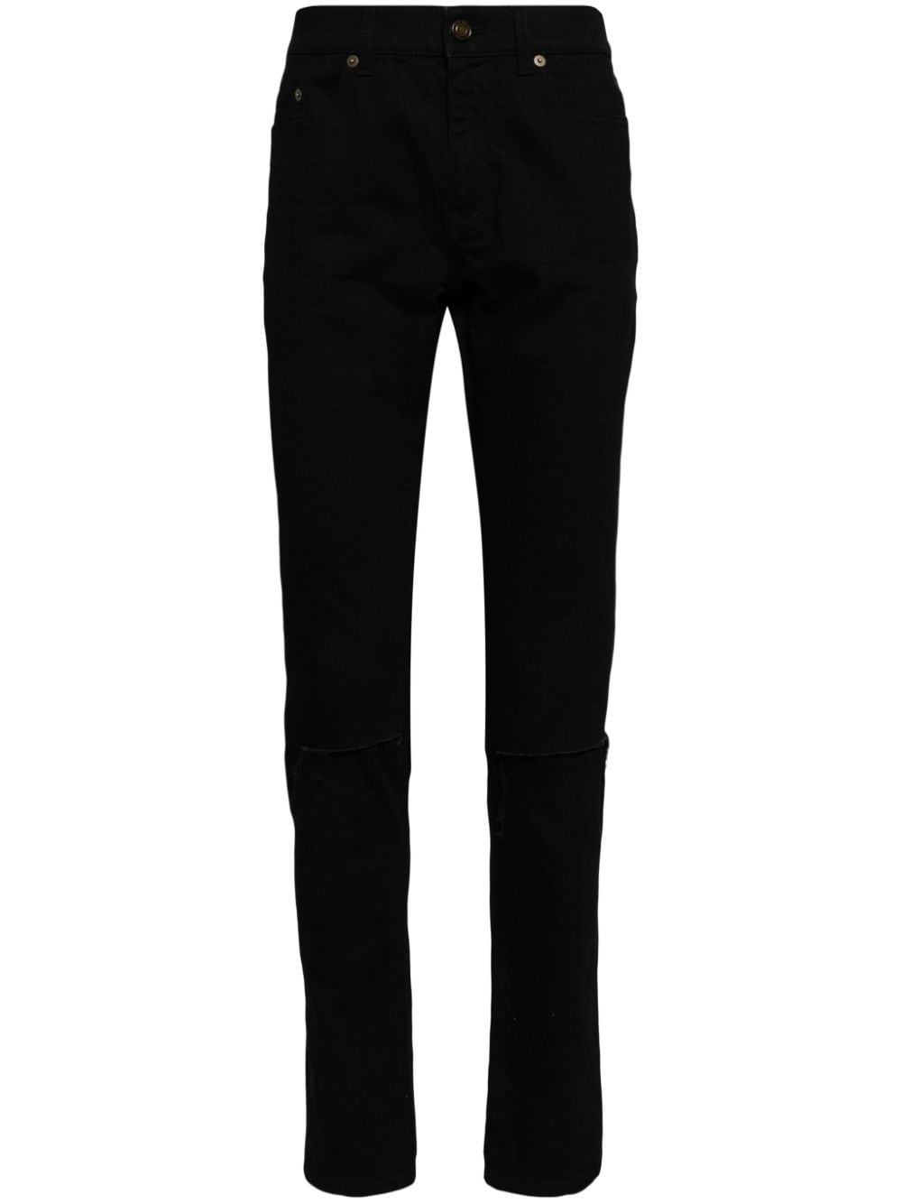 Saint Laurent Slim-Fit-Jeans im Distressed-Look - Schwarz von Saint Laurent