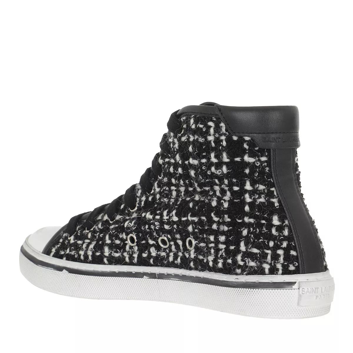 Saint Laurent Sneakers - Bedford Mid Top Sneaker Tweed Leather - Gr. 37 (EU) - in Schwarz - für Damen von Saint Laurent