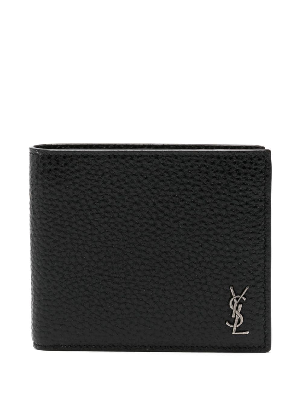 Saint Laurent Portemonnaie mit Logo-Schild - Schwarz von Saint Laurent