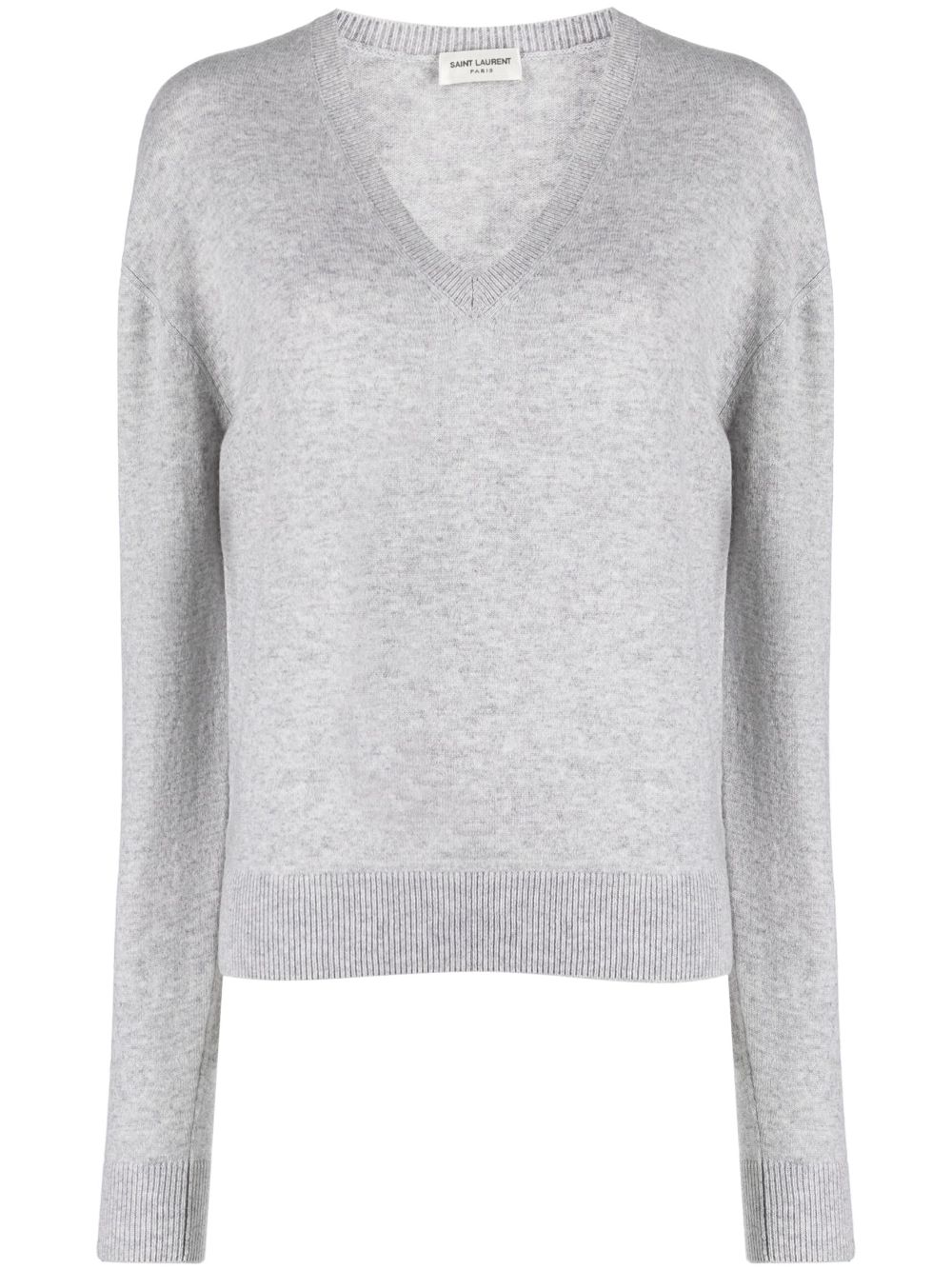 Saint Laurent Kaschmirpullover mit V-Ausschnitt - Grau von Saint Laurent