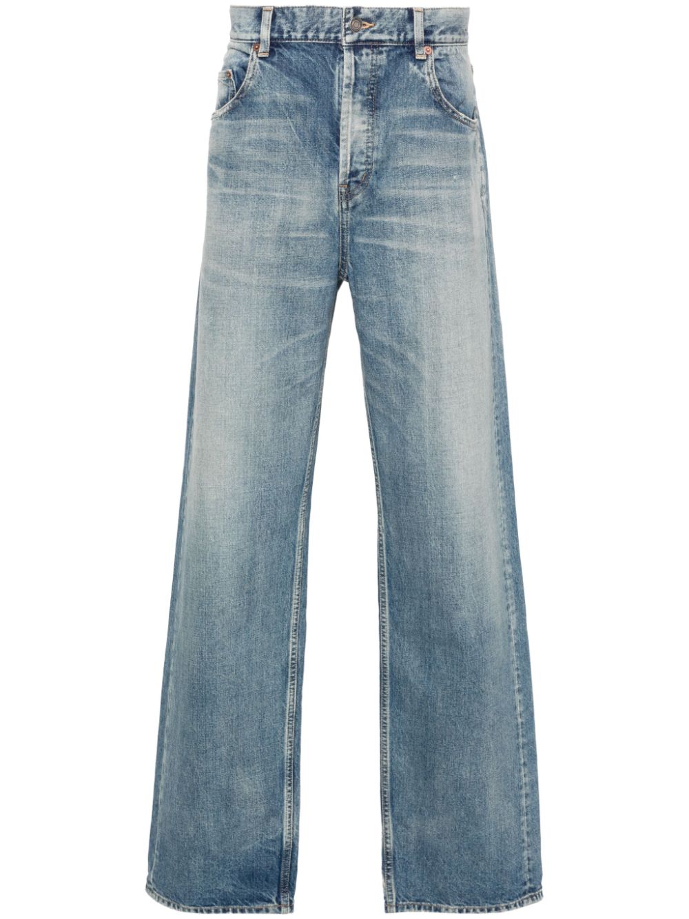 Saint Laurent Weite High-Waist-Jeans - Blau von Saint Laurent