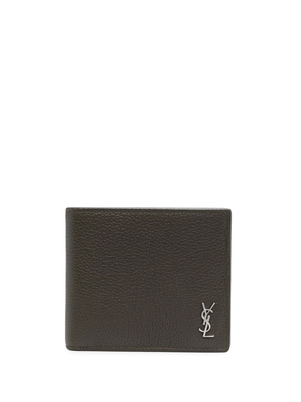 Saint Laurent Portemonnaie mit Logo-Schild - Grün von Saint Laurent