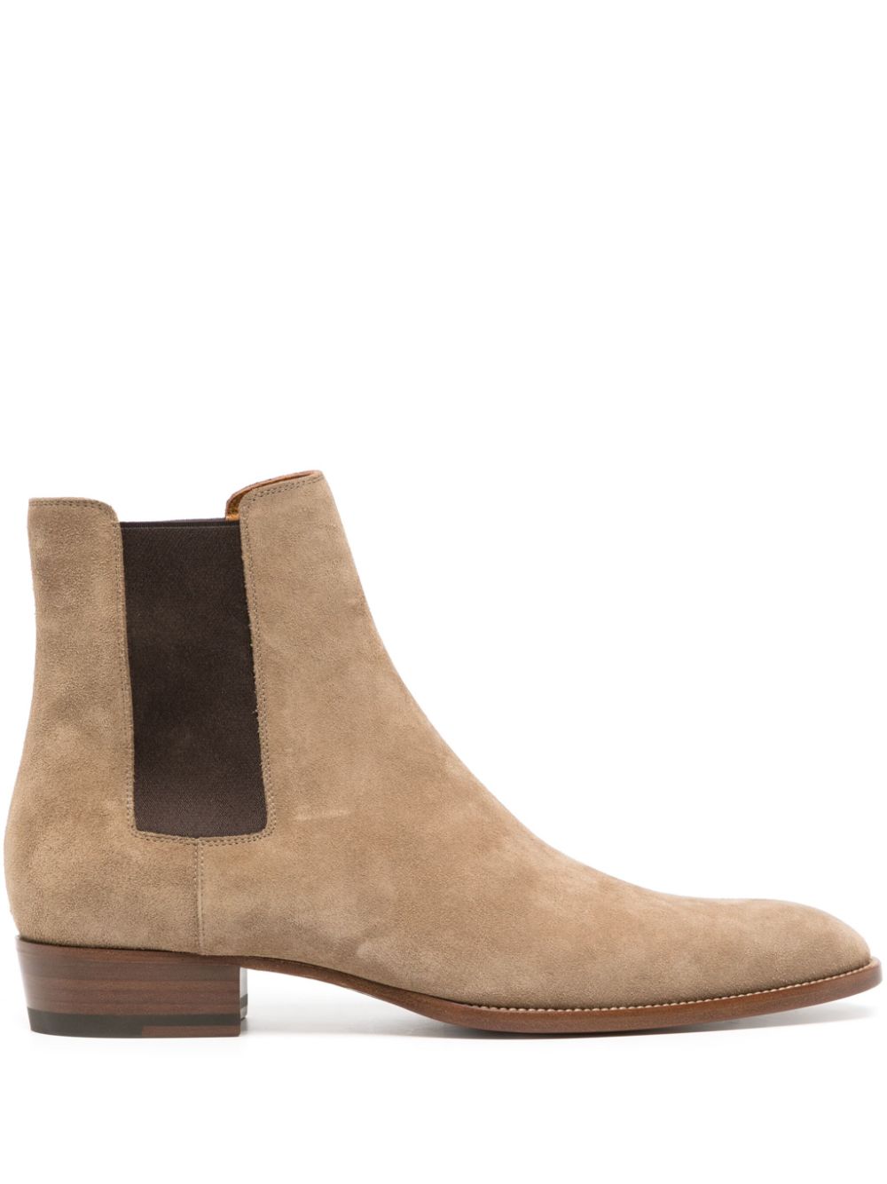 Saint Laurent Chelsea-Boots aus Wildleder - Nude von Saint Laurent