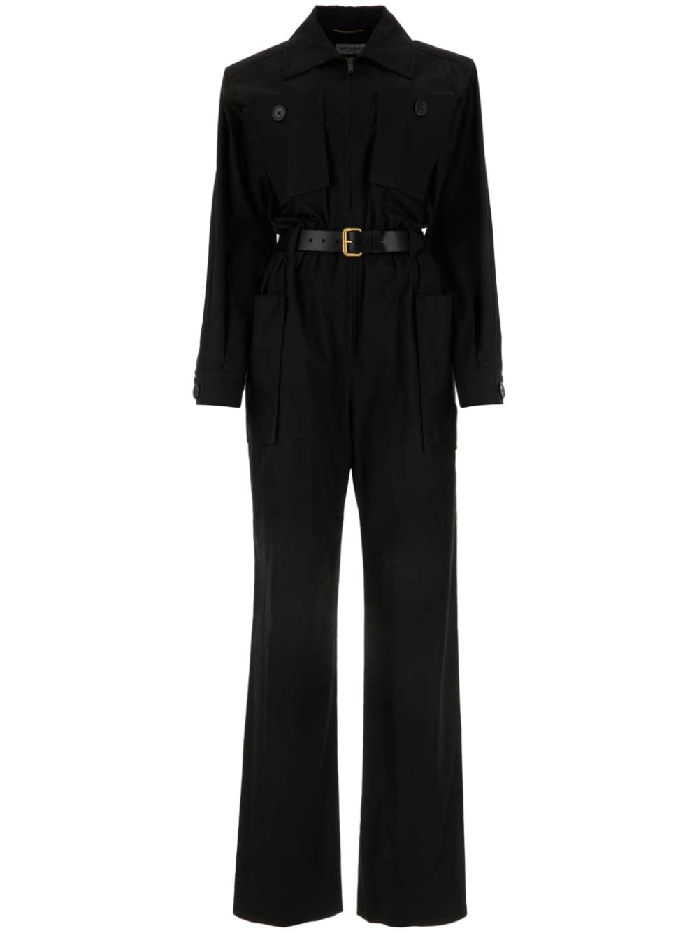 Saint Laurent Jumpsuit mit Gürtel - Schwarz von Saint Laurent