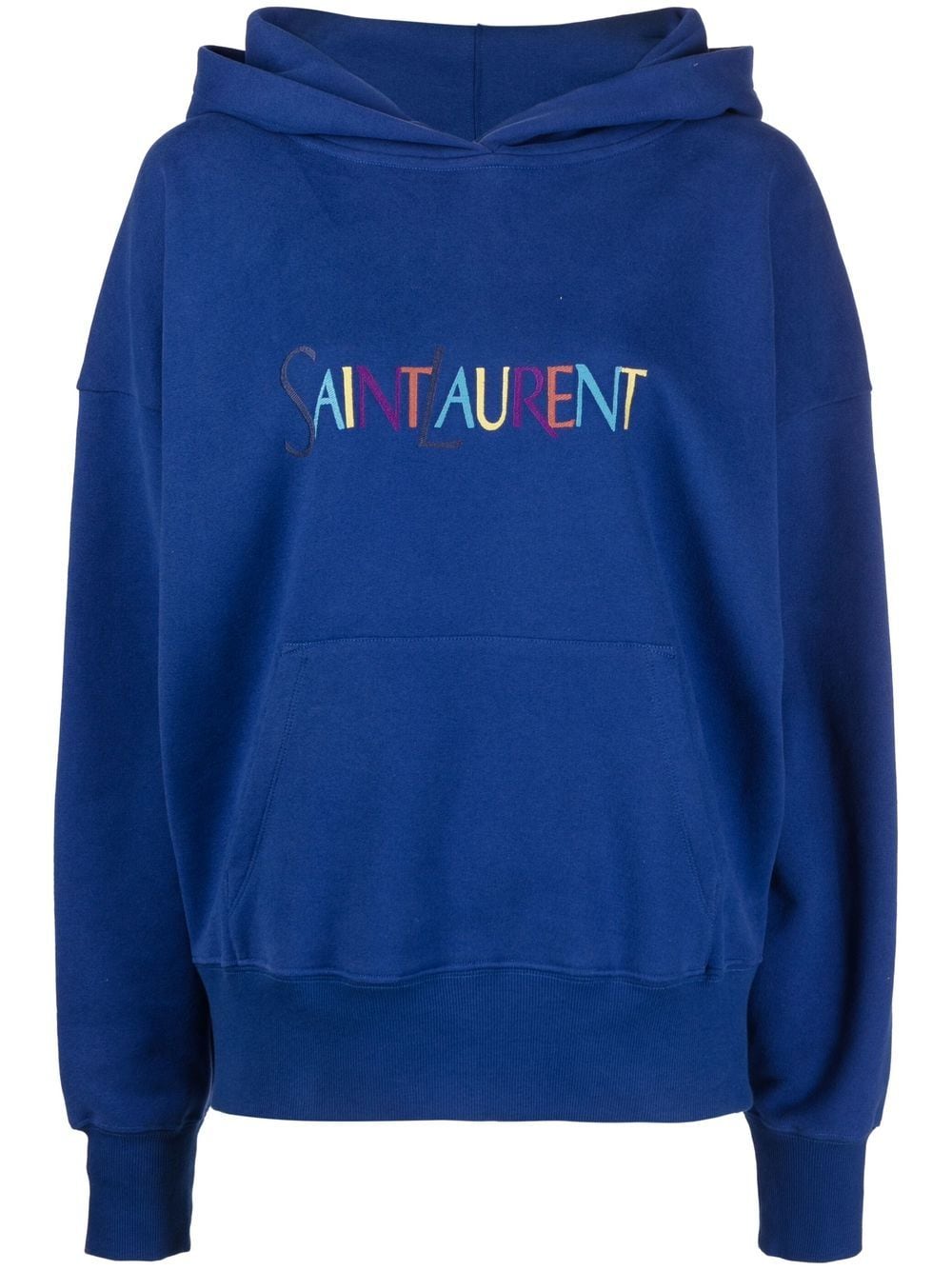 Saint Laurent Hoodie mit Logo-Stickerei - Blau von Saint Laurent