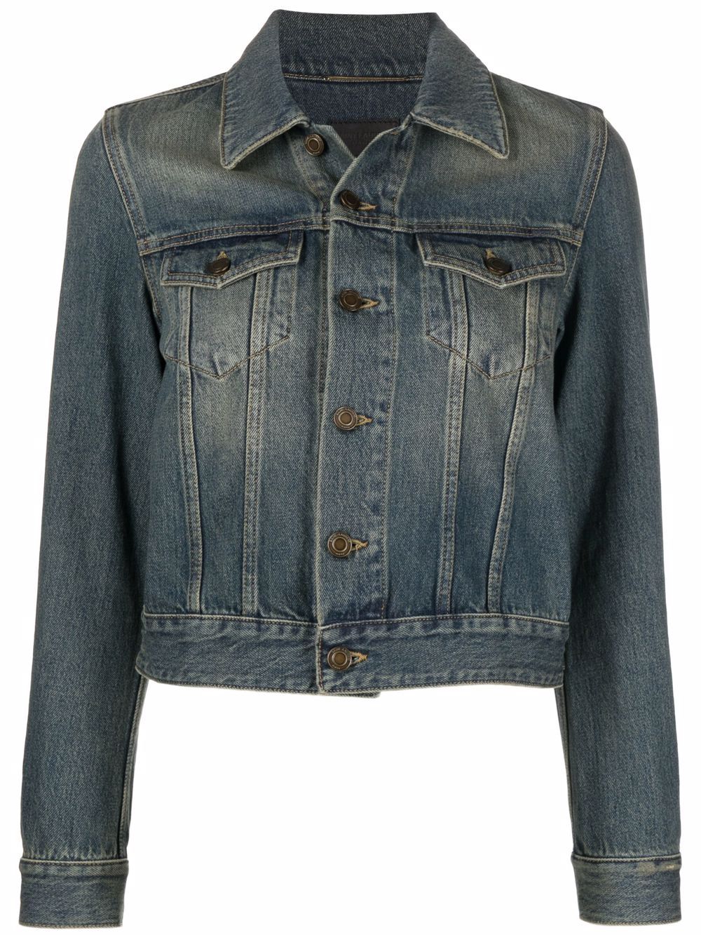 Saint Laurent Ausgeblichene Jeansjacke - Blau von Saint Laurent