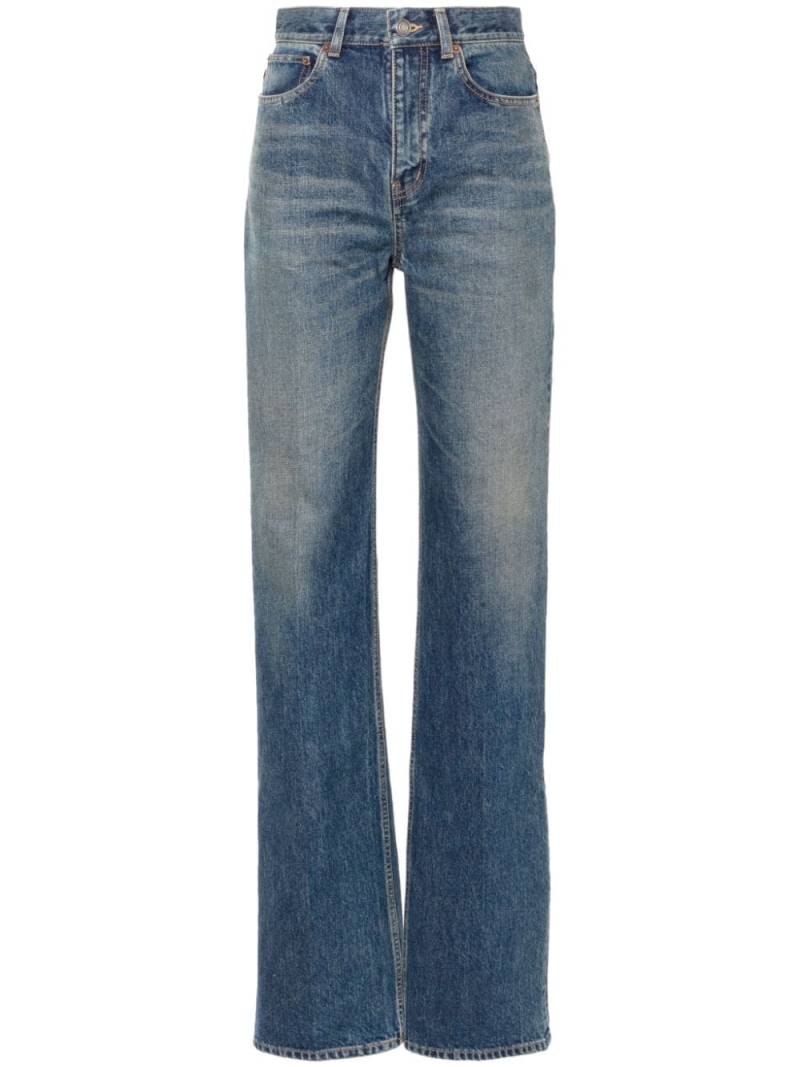 Saint Laurent Slim-Fit-Jeans mit hohem Bund - Blau von Saint Laurent