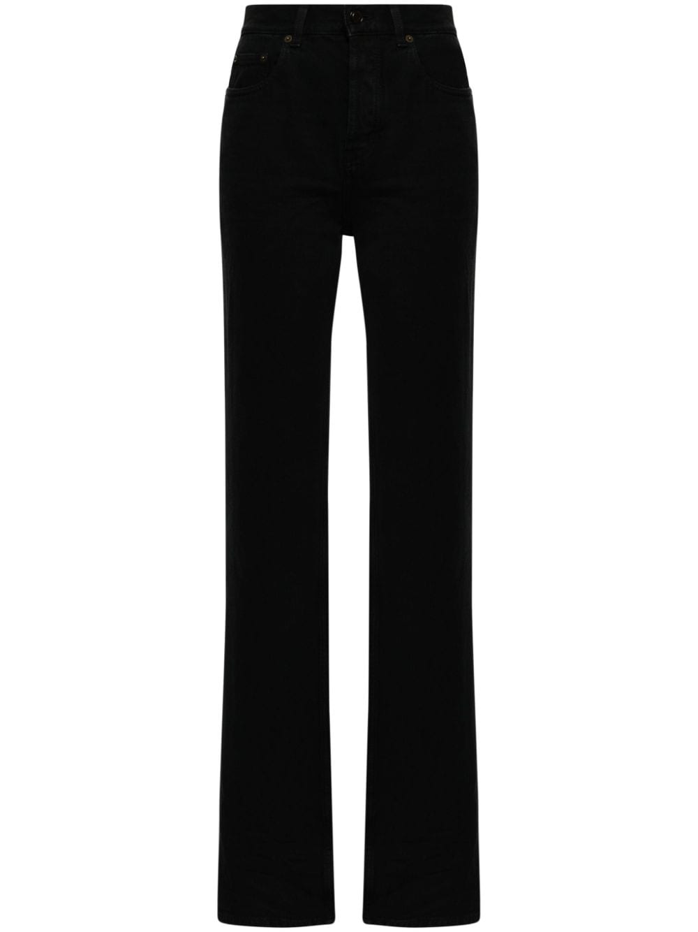 Saint Laurent Gerade Jeans mit hohem Bund - Schwarz von Saint Laurent