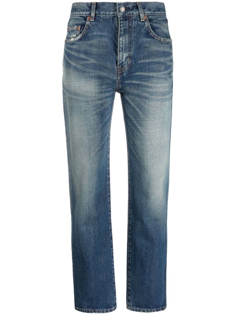 Saint Laurent Gerade High-Waist-Jeans - Blau von Saint Laurent