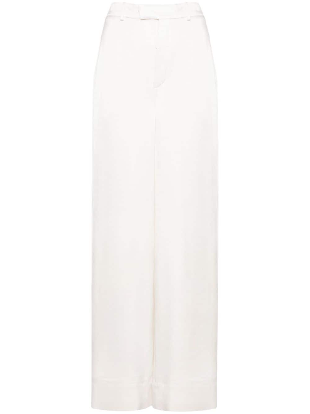 Saint Laurent Gerade High-Waist-Hose - Weiß von Saint Laurent