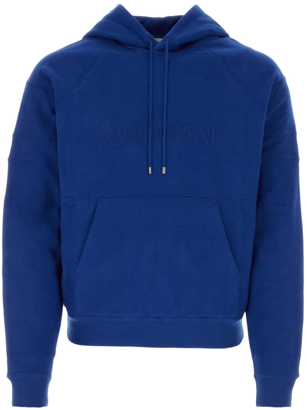 Saint Laurent Hoodie mit Logo-Stickerei - Blau von Saint Laurent