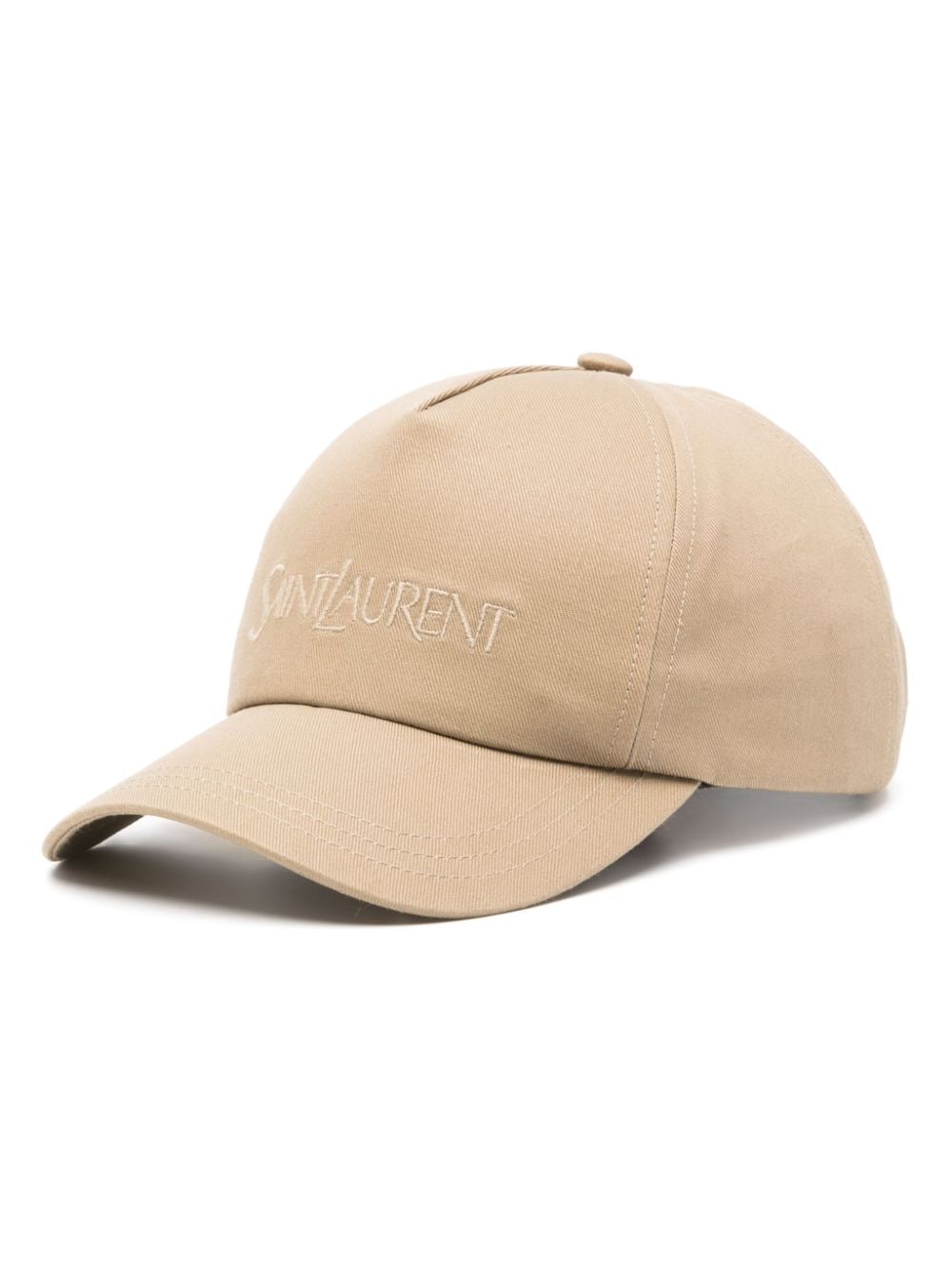 Saint Laurent Gabardine-Baseballkappe mit Logo-Stickerei - Nude von Saint Laurent