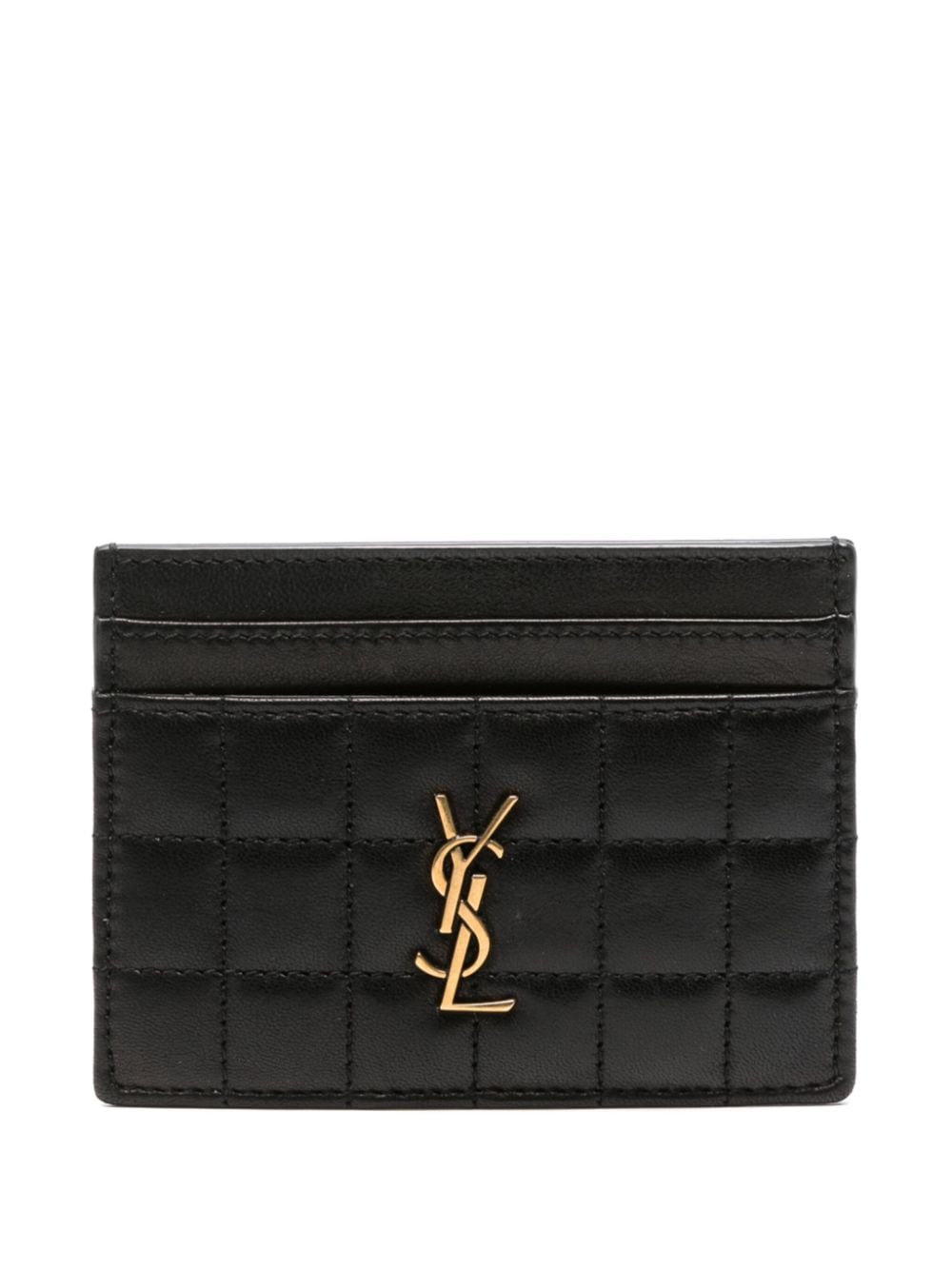 Saint Laurent Kartenetui mit Logo-Schild - Schwarz von Saint Laurent