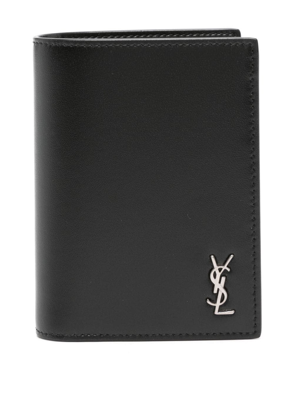 Saint Laurent Portemonnaie mit Logo-Schild - Schwarz von Saint Laurent