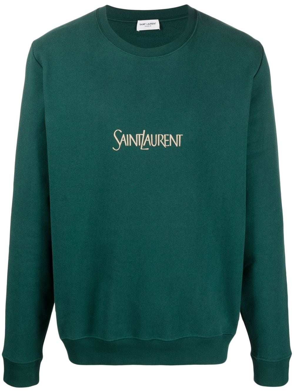 Saint Laurent Sweatshirt mit Logo-Print - Grün von Saint Laurent