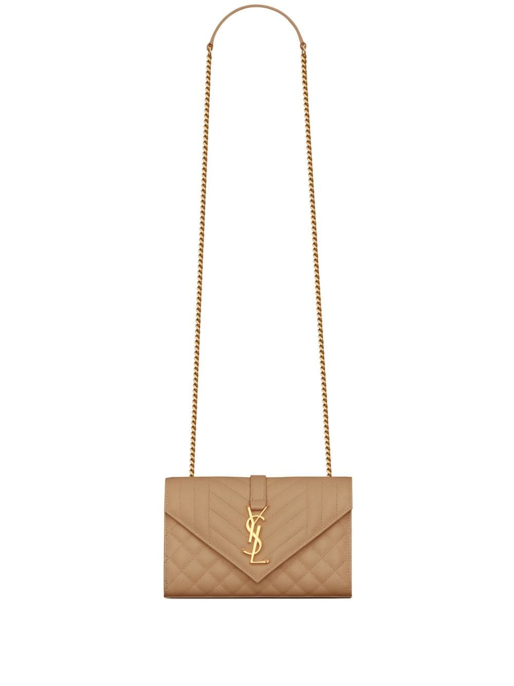 Saint Laurent Kleine Envelope Schultertasche - Nude von Saint Laurent