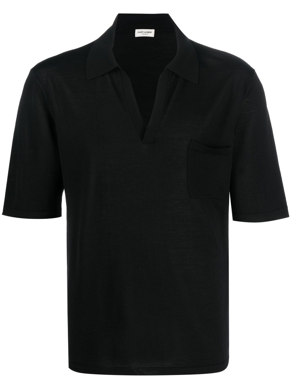 Saint Laurent Poloshirt mit offenem Kragen - Schwarz von Saint Laurent