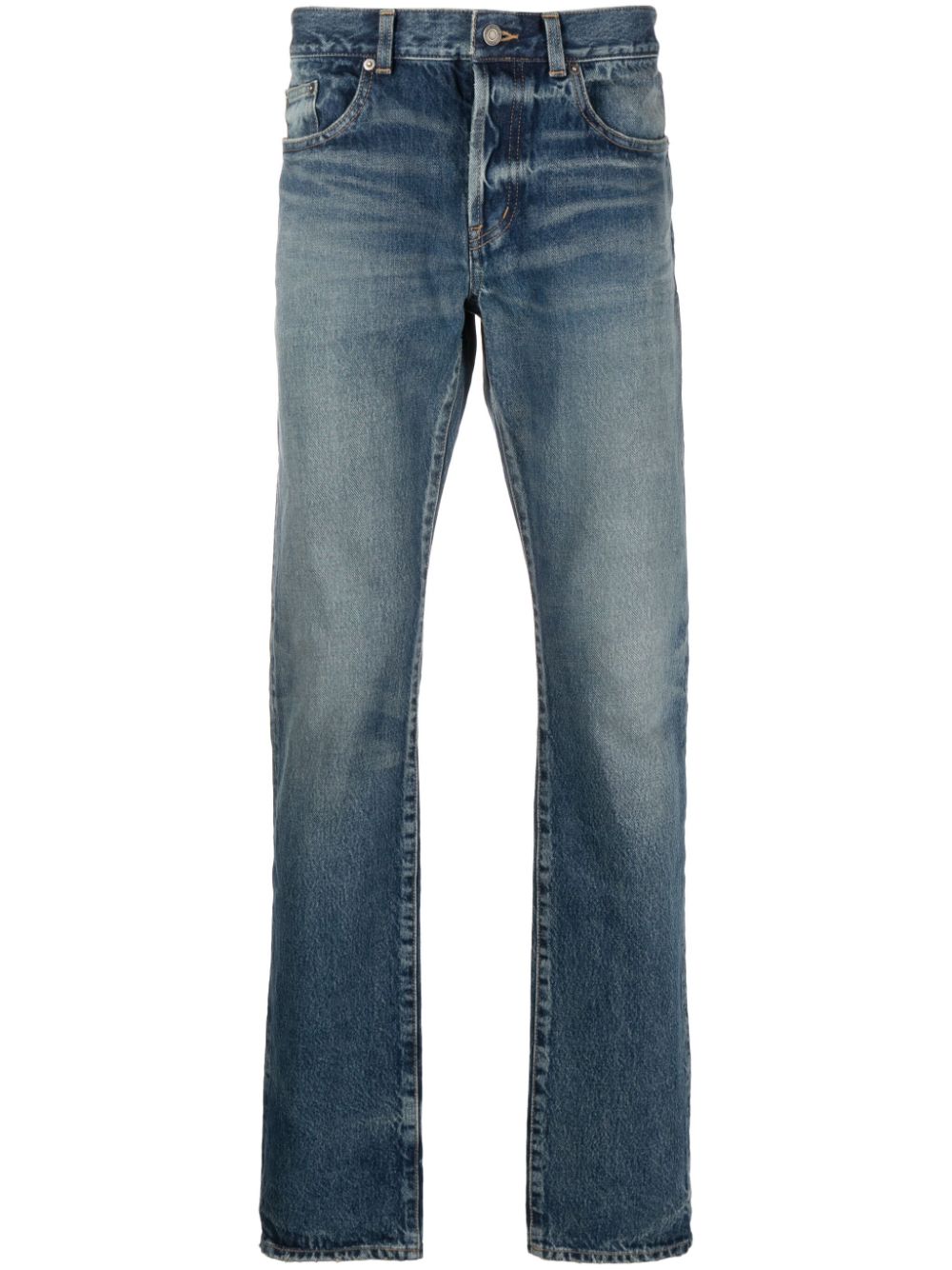 Saint Laurent Gerade Jeans mit Stone-Wash-Effekt - Blau von Saint Laurent