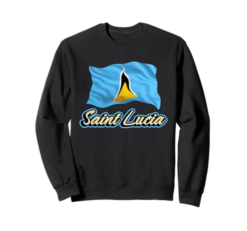 St. Lucian Flagge Patriotische Männer Frauen Kinder Karibik Sweatshirt von Saint Lucia Heritage Caribbean Apparel & Gifts