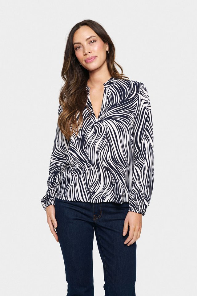 Saint Tropez Langarmbluse Langarm-Bluse EdaSZ von Saint Tropez