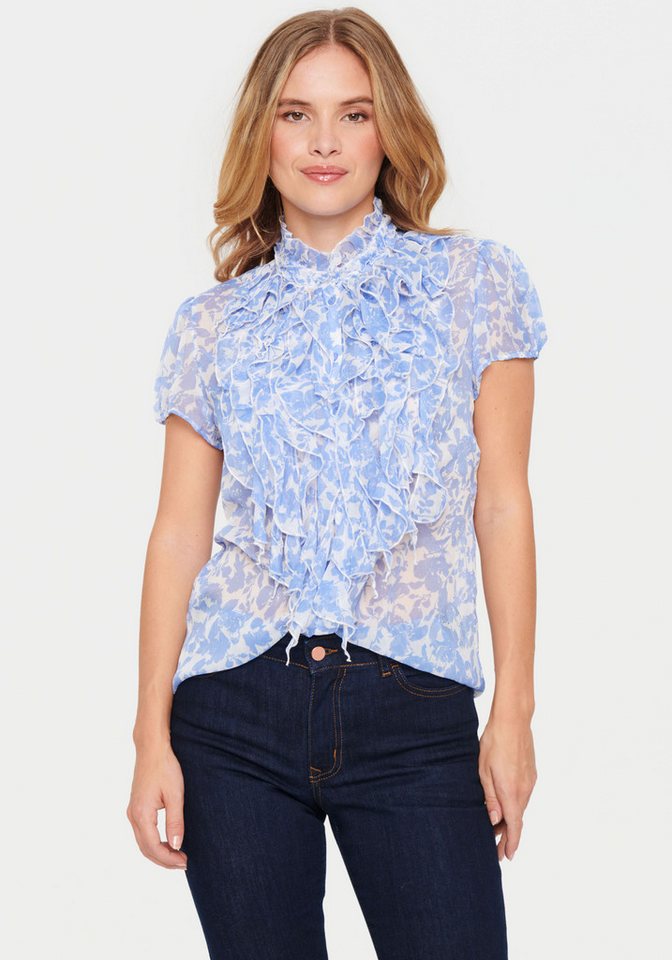 Saint Tropez Rüschenbluse LiljaSZ Crinkle SS Shirt von Saint Tropez