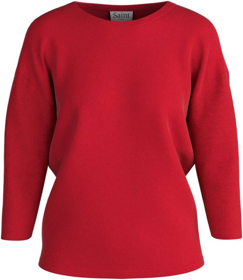 Saint Tropez Rundhalspullover A2561, MilaSZ R-Neck Feinstrick mit Viskose, Casual Fit von Saint Tropez