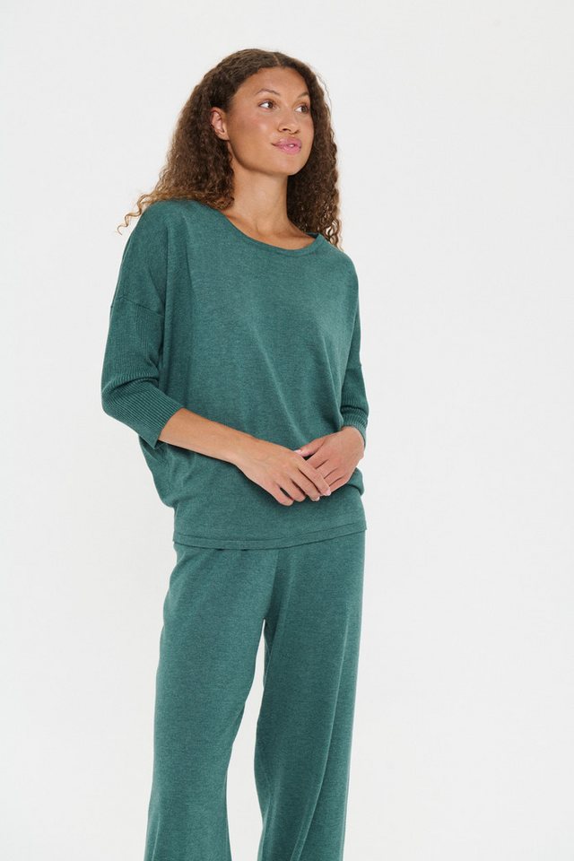 Saint Tropez Rundhalspullover A2561, MilaSZ R-Neck Feinstrick mit Viskose, Casual Fit von Saint Tropez