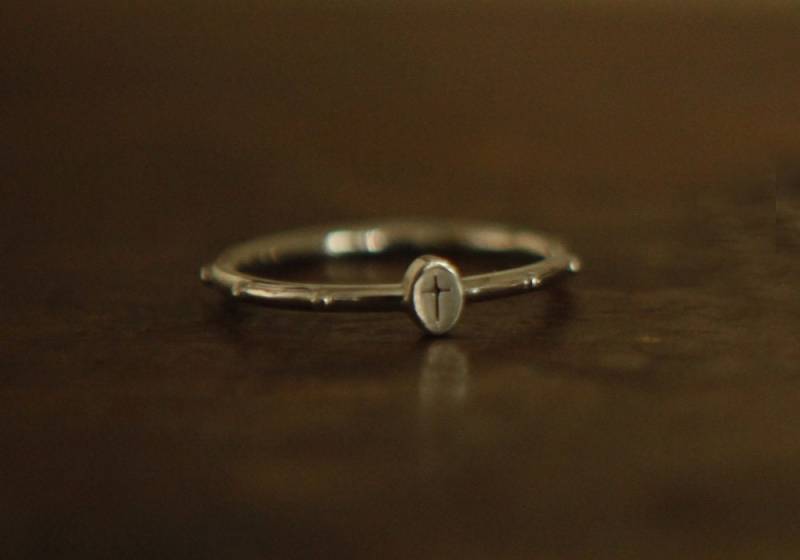 Carmina Rosenkranz Ring, Sterling Silber Kreuz Modernes Rosario Carmina Rosenkranz Ring, Sterling Silber Kreuz Modernes Rosario von SaintMichaelJewelry