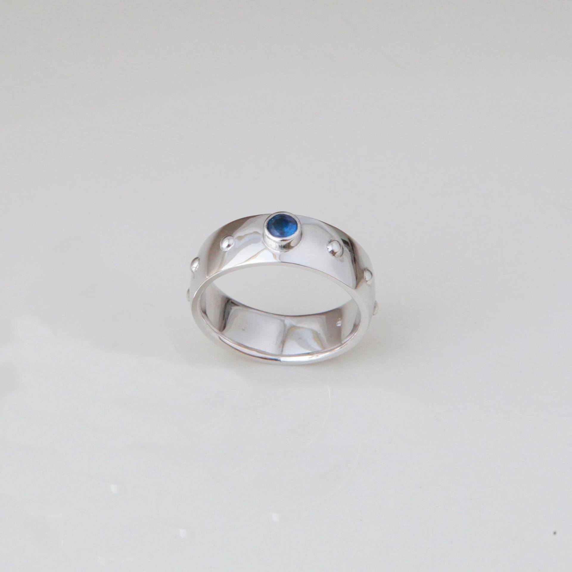 Mark Silber Rosenkranz Ring, Saphir Edelstein, Rubin Bold Band Mark Silber Rosenkranz Ring, Saphir Edelstein, Rubin Bold Band von SaintMichaelJewelry