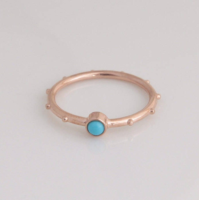 Rumino Türkis Rosenkranz Ring, 14K, 18K Gold Dezember Geburtsstein Rumino Türkis Rosenkranz Ring, 14K, 18K Gold Dezember Geburtsstein von SaintMichaelJewelry