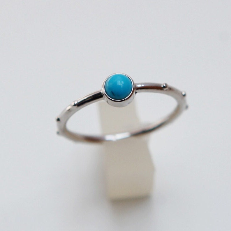 Rumino Türkis Rosenkranz Ring, Sterling Silber Dezember Geburtsstein Rumino Türkis Rosenkranz Ring, Sterling Silber Dezember Geburtsstein von SaintMichaelJewelry