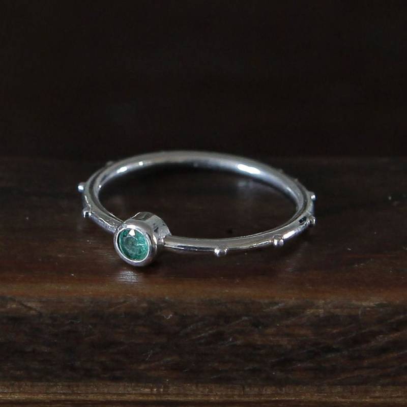 Smaragd Rosenkranz Ring, Sterlingsilber Rosario von SaintMichaelJewelry