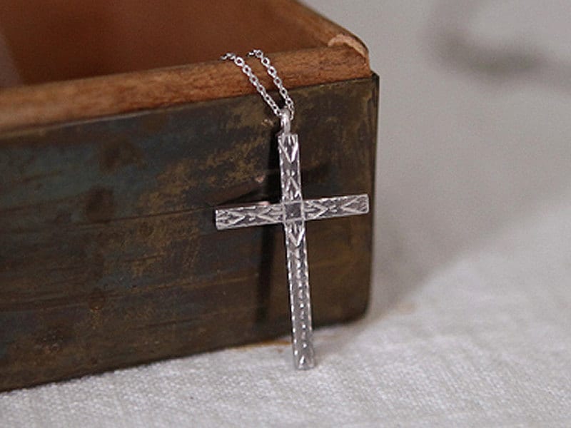 sterling Silber Kreuz Halskette, Anhänger, Handgemachter Anhänger sterling Silber Kreuz Halskette, Anhänger, Handgemachter Anhänger von SaintMichaelJewelry