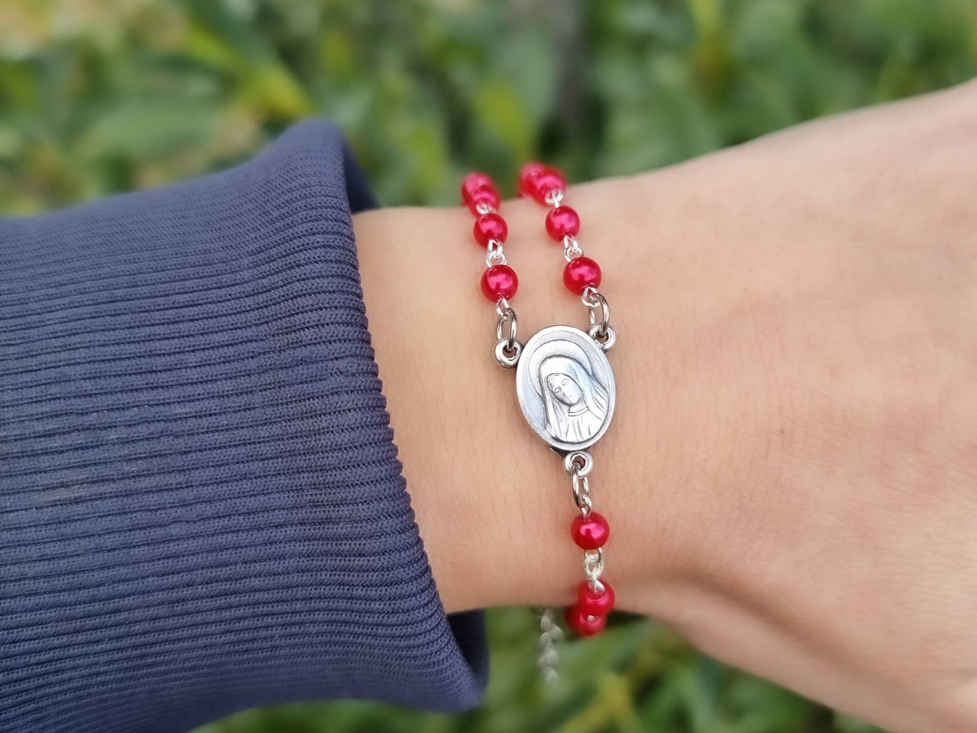 Ein Dekade Rosenkranz Armband, Religiöser Schmuck, Handgemachte Rosenkränze, Mädchen Konfirmation Geschenk Für Sie von SaintsFriends