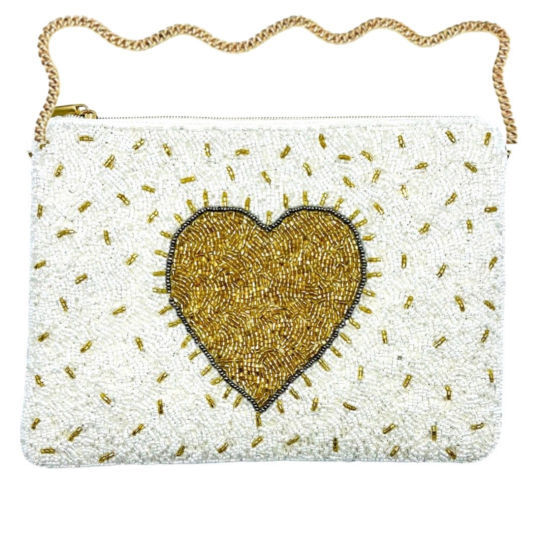 Herz Perlen Geldbörse Gold Valentinstag Geschenk Für Sie von SaintsHeadbands